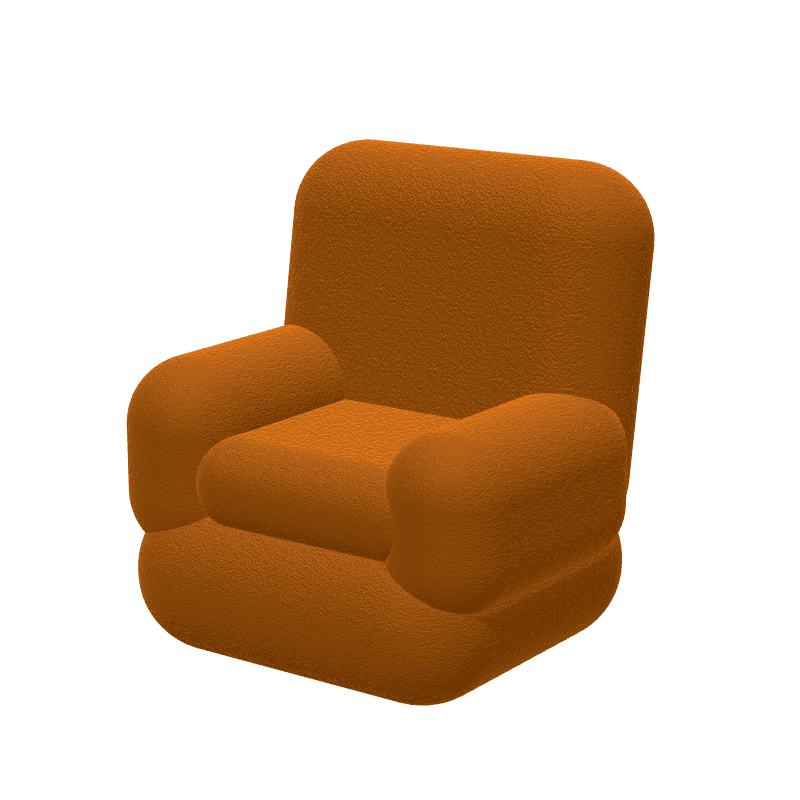 Puff Lounge Chair — Ochre Bouclé, catalog