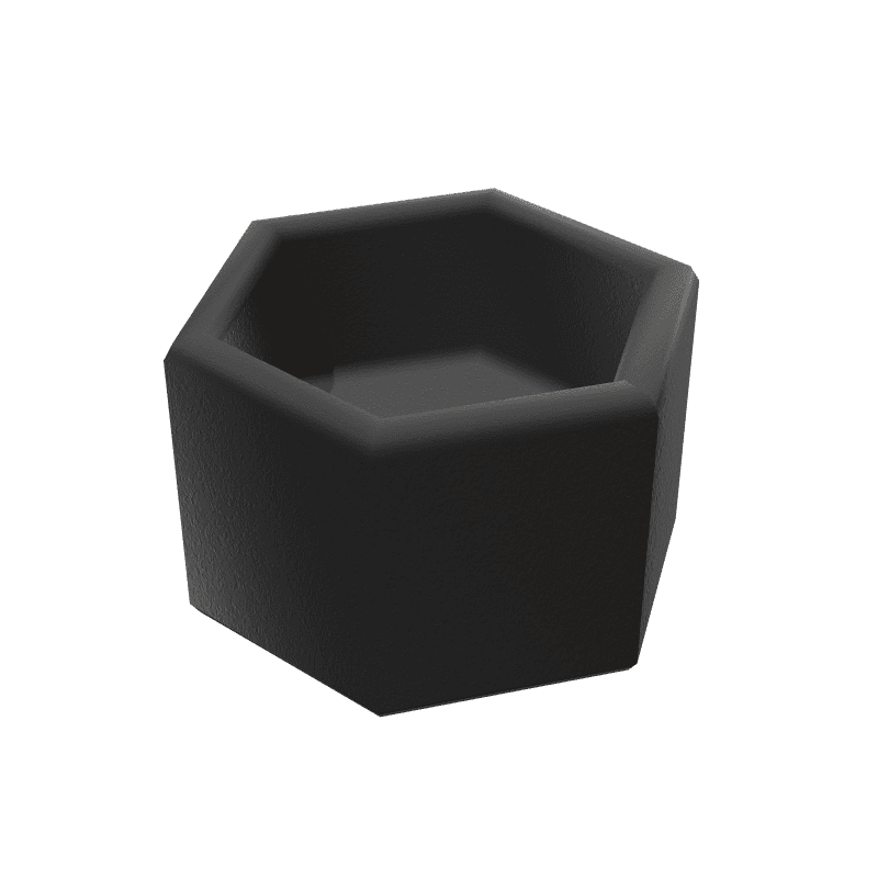 Hex Seat — Charcoal Felt, catalog