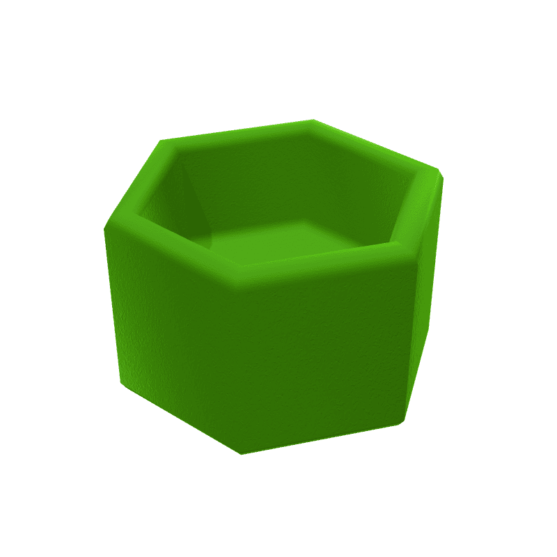 Hex Storage Bin — Moss Felt, catalog