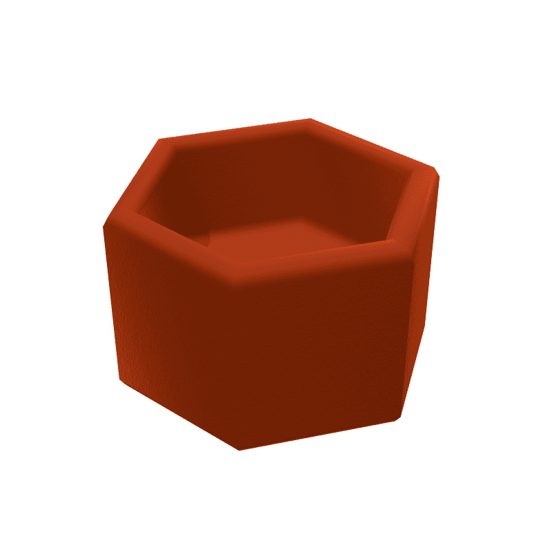 Hex Seat — Rust Felt, catalog