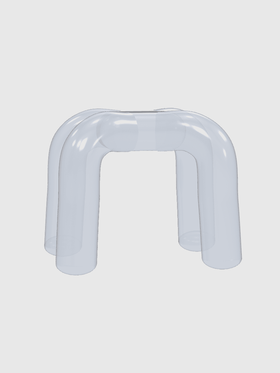Prism Stool — Clear Acrylic, front