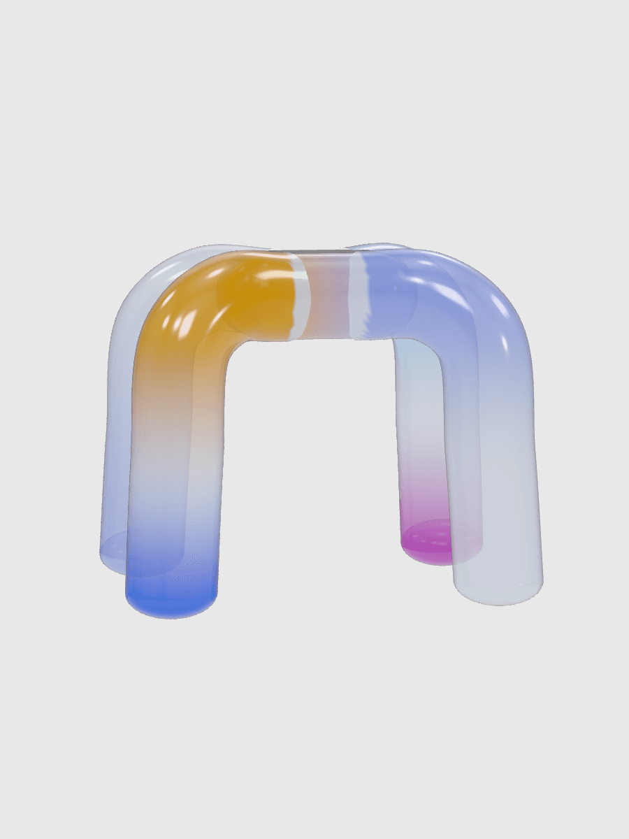 Prism Side Table — Iridescent, front